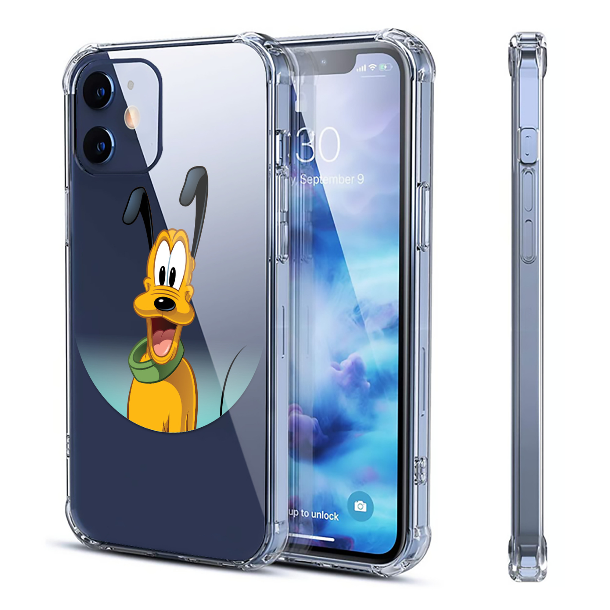 （画像用） ミッキーマウス Mickey Mouse 【iPhone 12シリーズ対応】透明スマホケース（クリアソフトケース）